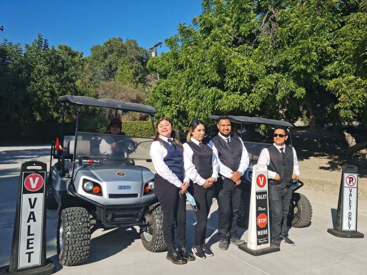 A&A team with golf cart shuttle service