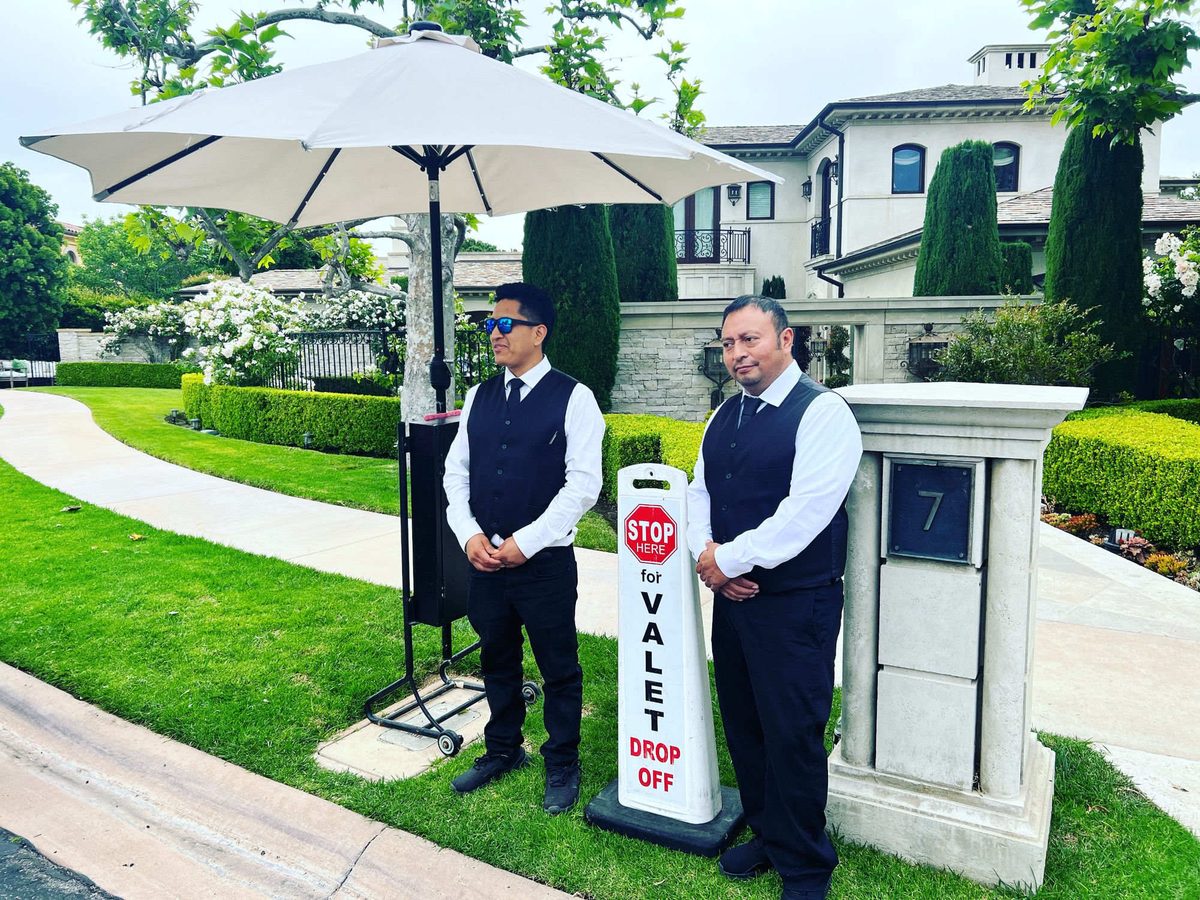A&A valet team at luxury Beverly Hills estate