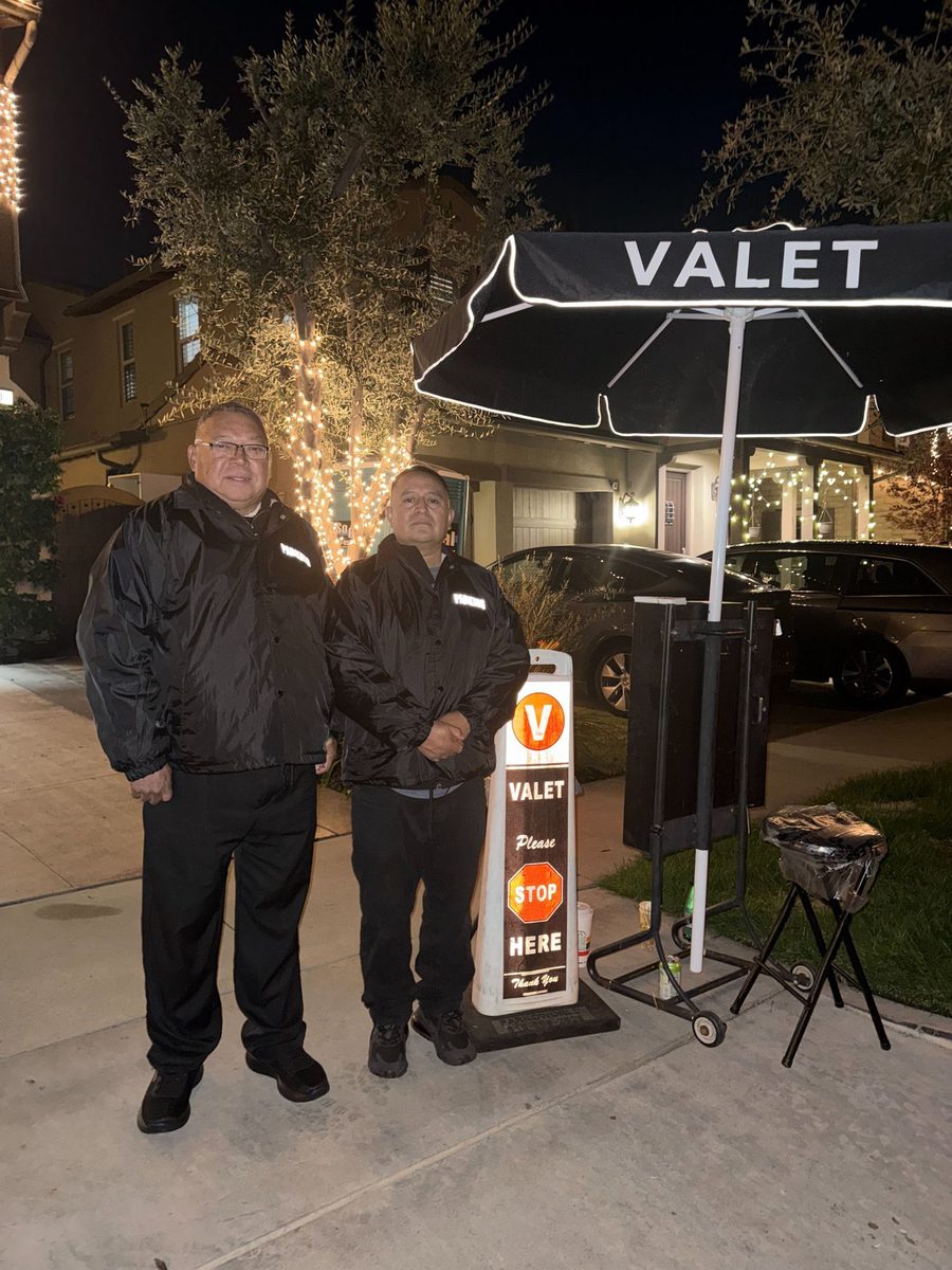 A&A valet team at night event